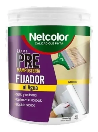 NETCOLOR ESMALTE SINTETICO VERDE INGLES X 1/4 LTS