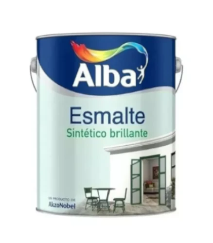 ALBA ESMALTE SINTETICO BRILLANTE STD BLANCO X 4LTS